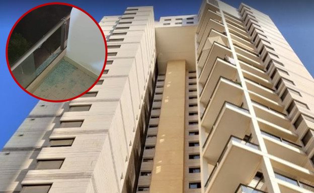 ירי על בניין בבת ים.  צילום: רשתות חברתיות/פרטי