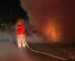 שריפה במגדלור: רכב חשמלי עלה באש